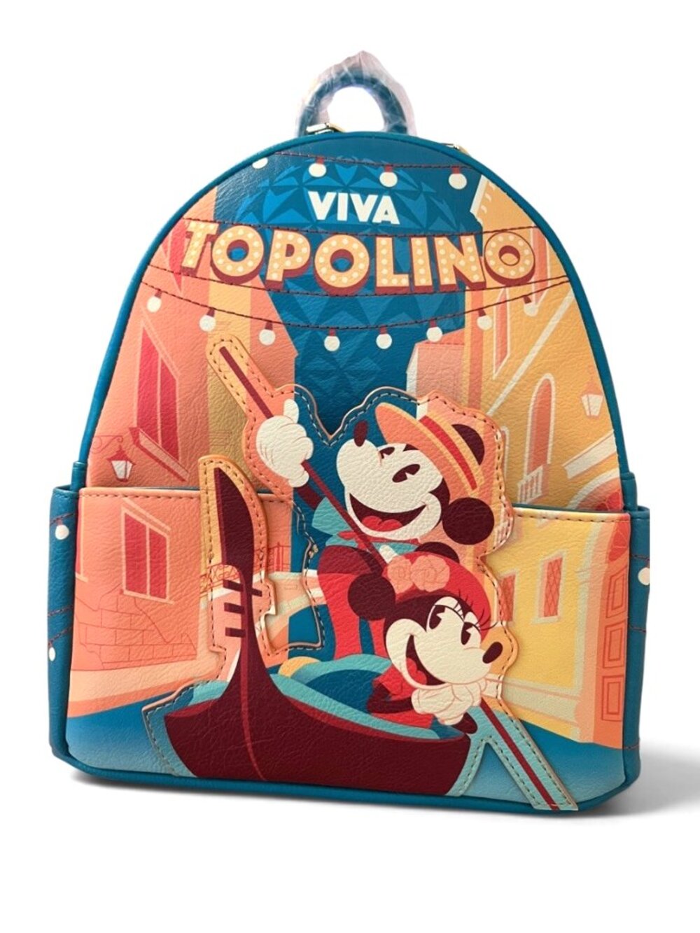 Loungefly Epcot Italy Viva Topolino Minnie Mickey Gondola Mini Backpack NWT